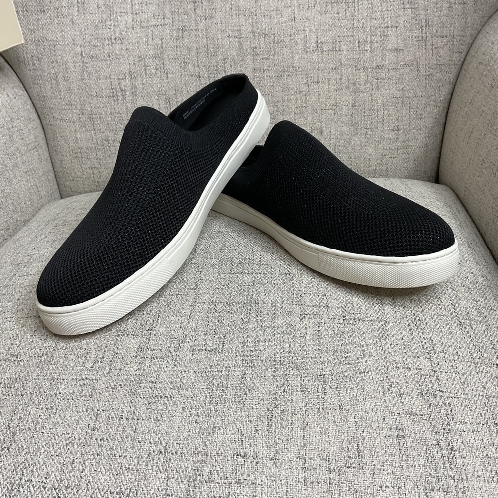 14th & Union Black Knit Slip-On Loafers Shoes 9